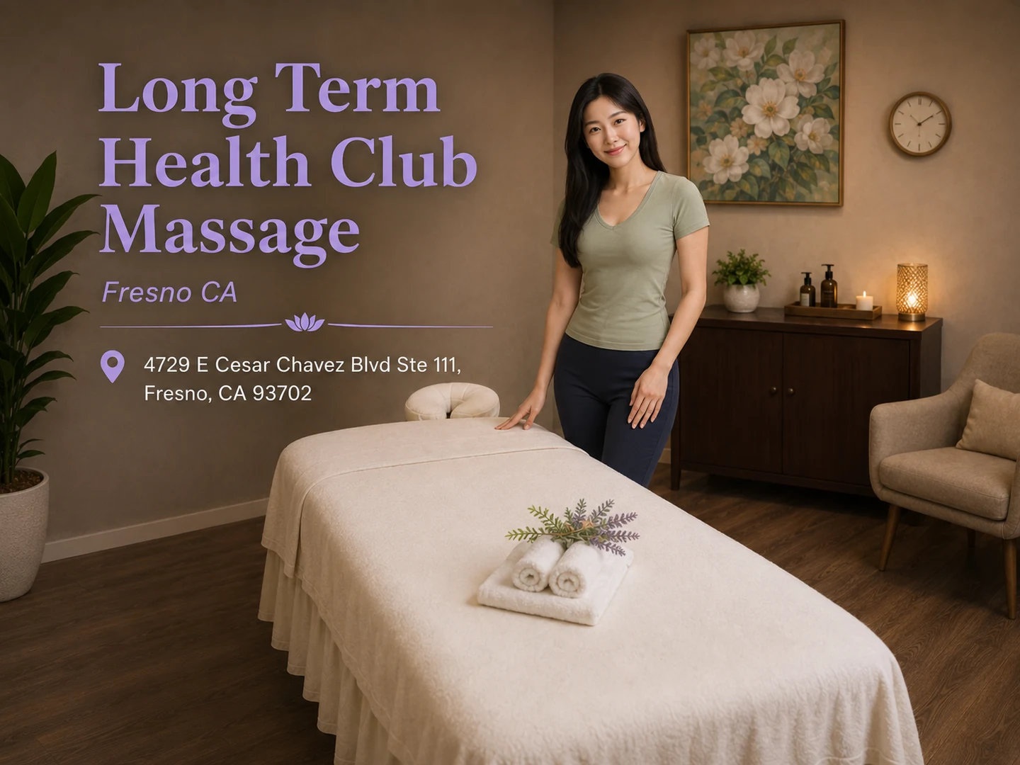 Long Term Health Club Massage, a massage spa serving Sunnyside CA