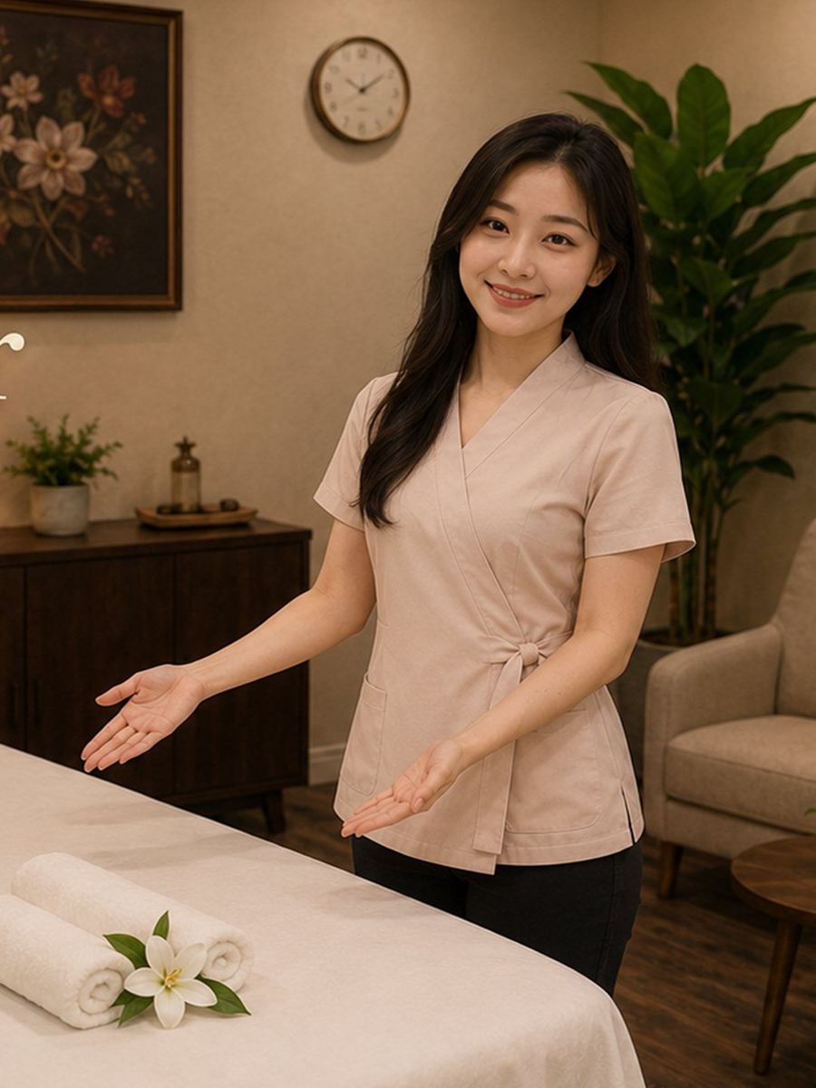 Therapist presenting a clean room for first-time guests at Muchly Health Center in Fresno CA